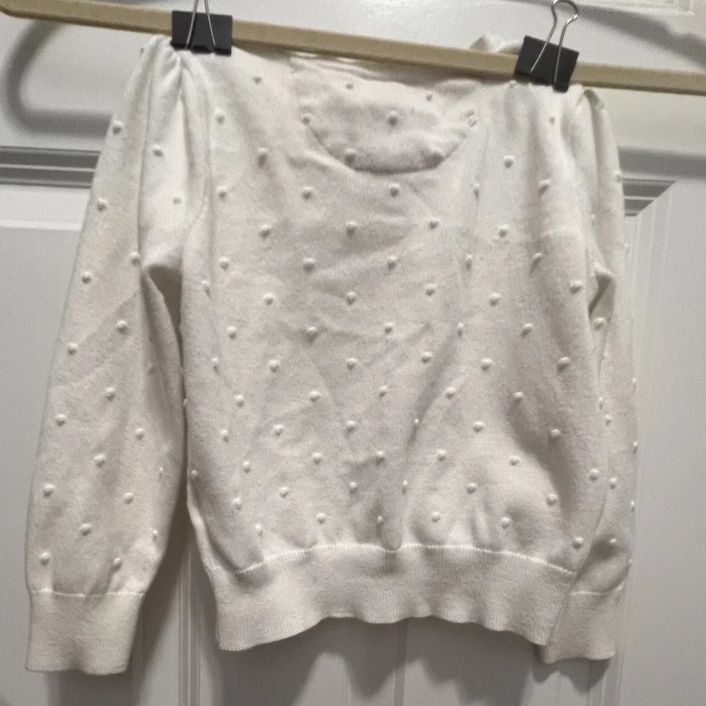 Ralph Lauren 4 T gorgeous white button-down sweater